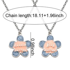 Big Sister Little Sister Gifts Necklace for Girls Sisters Gifts from Sister Flower Necklaces for 2 Girls Christmas Birthday Gifts for Sister Big Sis Little Sis Necklaces Gift