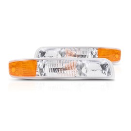 For 1999-2002 Chevy Silverado 1500 Pair Driver and Passenger Side Parking Light Lens and Housing Only GM2520173 GM2521173 | 15199558 15199559