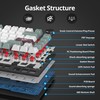 Mosptnspg 75% TKL Wired Mechanical Keyboard,RGB Backlit Gasket Mount 82