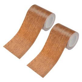 M METERXITY 2-Roll Wood Grain Repair Tape, 2.24in x 15ft Textured Realistic Self-Adhesive Wood Floor Tape Contact Paper for Furniture/Floors/Home [Natural Mahogany]