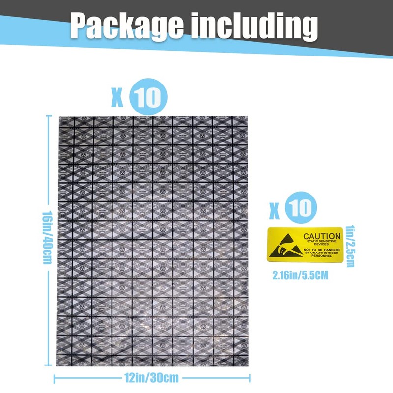 Daarcin Open Top Antistatic Bag,10pcs 12X16in/30x40cm Large ESD Anti Static