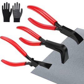 3-Piece Folding Pliers Set (0° 45° 90°), 22 mm Mini Sheet Metal Pliers