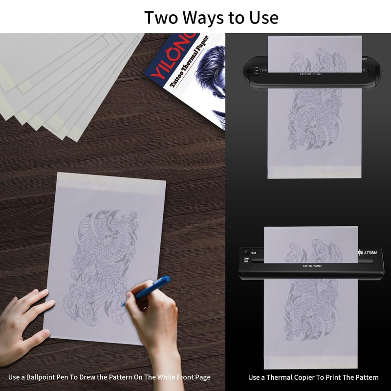 Stencil Transfer Paper for Tattooing - 30 Sheets Temporary Tattoo