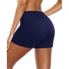 Yonique Pantalones cortos de baño para mujer, Azul marino, S