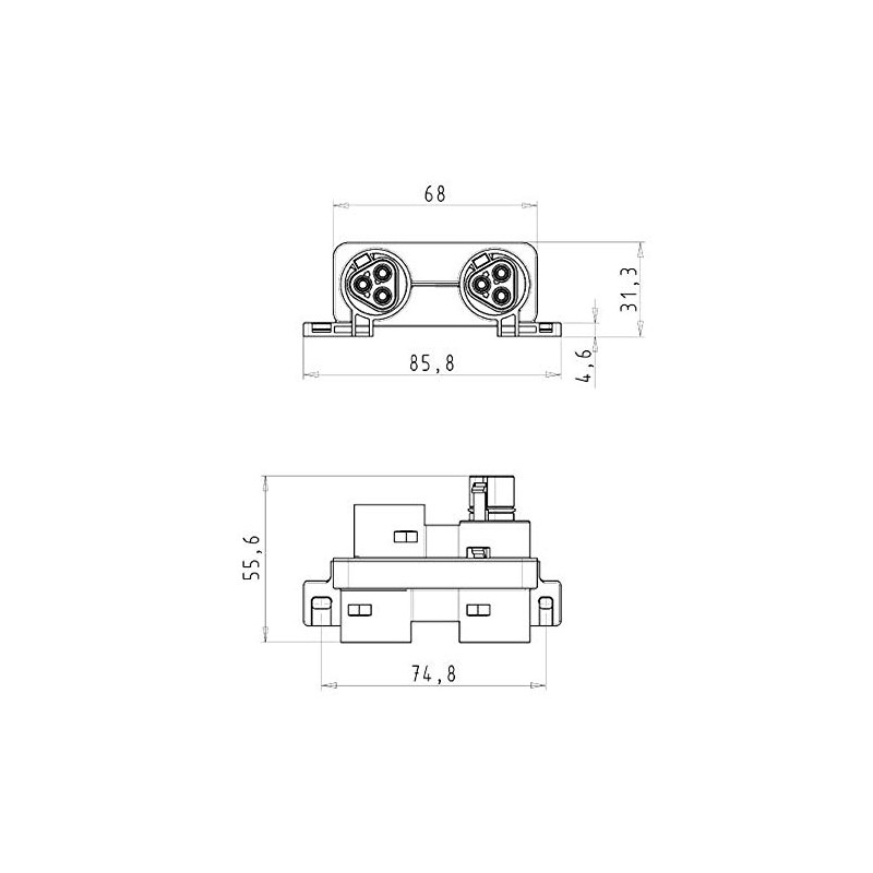 Wieland 800025 Junction Gesis Cable System with 1 Plug and