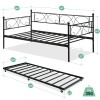 GAOMON 🎱Twin Daybed with Trundle Metal Twin Trundle Bed Frame