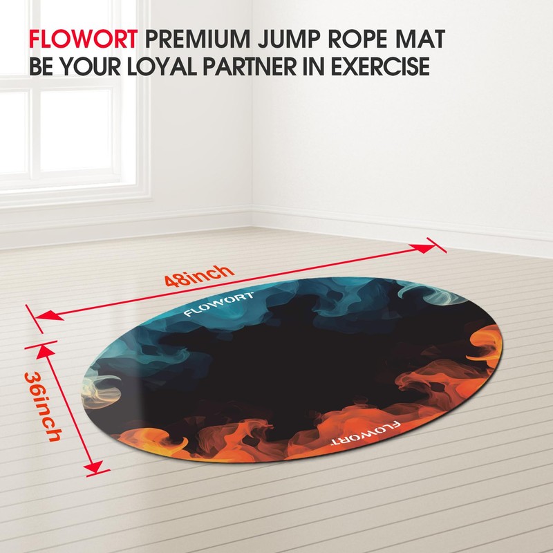 Jump Rope Mat Large Rubber Exercise Mat Indoor Outdoor Shock