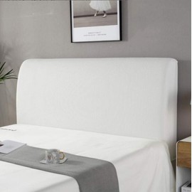 APTBJKUiU Bed Headboard Covers Headboard Cover Dustproof Thick Stretchy Bed Headboard Dustproof Cover 360° All-Round Package for Bedroom Decoration Decor White 180 cm (71 - 79 Inches)