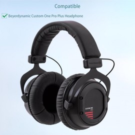 Custom One Pro Ear Pads Replacement Compatible with Beyerdynamic Custom One Pro Plus Headphones Ear Pads Cushions (Perforated Protein Leather/Memory Foam)