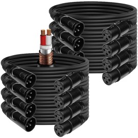 EMB 8-Pack Pro 16AWG 8mm 6 Feet 100% OFC XLR Balanced Shielded Mic Audio Cable