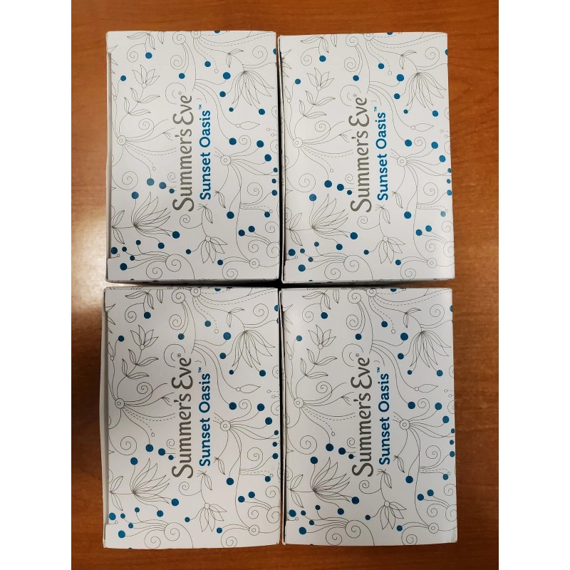 4-16 ct. Boxes: Summer's Eve Sunset Oasis Scent Cleansing Cloths