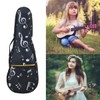 HilerPunk Musical Note Pattern Concert Ukulele Bag,Case,23Inch 600D Waterproof Oxford
