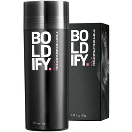BOLDIFY Fibras Capilares para Cabello Fino (Gris oscuro) Polvo Pelo Hombre – Botella 56g – Relleno Natural, Oculta al Instante la Pérdida de Cabello – Fibra Capilar Hombre, Mujer