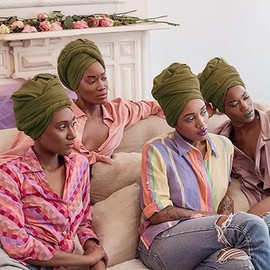 BABAHU Head Wraps for Women - African Head Scarf Turban Long Hair Head Wrap Scarf Soft Stretch Headwrap (A02, One Size)