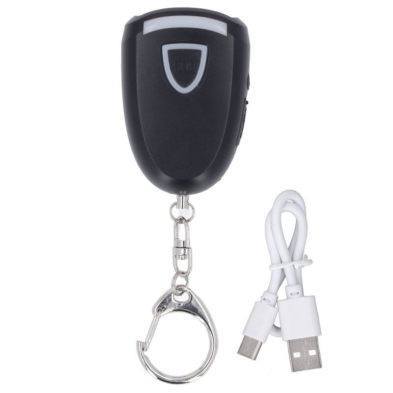 Personal Alarm Keychain Rechargeable Self Defense Emergency Security Alarm Keychain