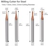 8 Pieces Milling Cutter End Mill Carbide 4 Flute 1-4