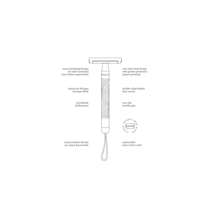 MÜHLE Companion Safety Razor - Unisex Safety Razor - with