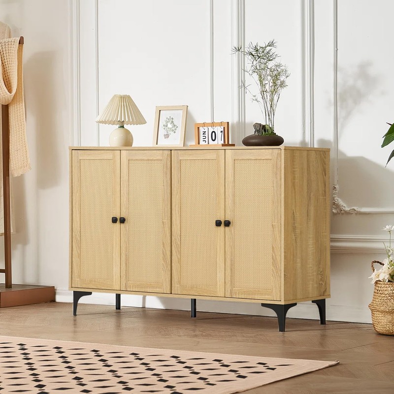 Rattan Cabinet, Buffet Cabinet with Storage