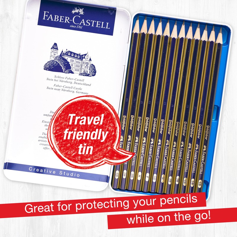 Faber-Castell Graphite Pencils Drawing Set: 12 Art Pencils for Sketching