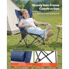 VEVOR Reclining Camping Chair, 4 Adjustable Positions, Portable Folding Lounger