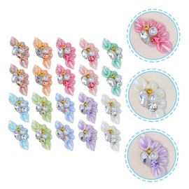 27Pcs Nail Decorations Flower Pearl Charms for Nail Art Easy Application Natural Artificial Nails for DIY Manicure and Party Looks