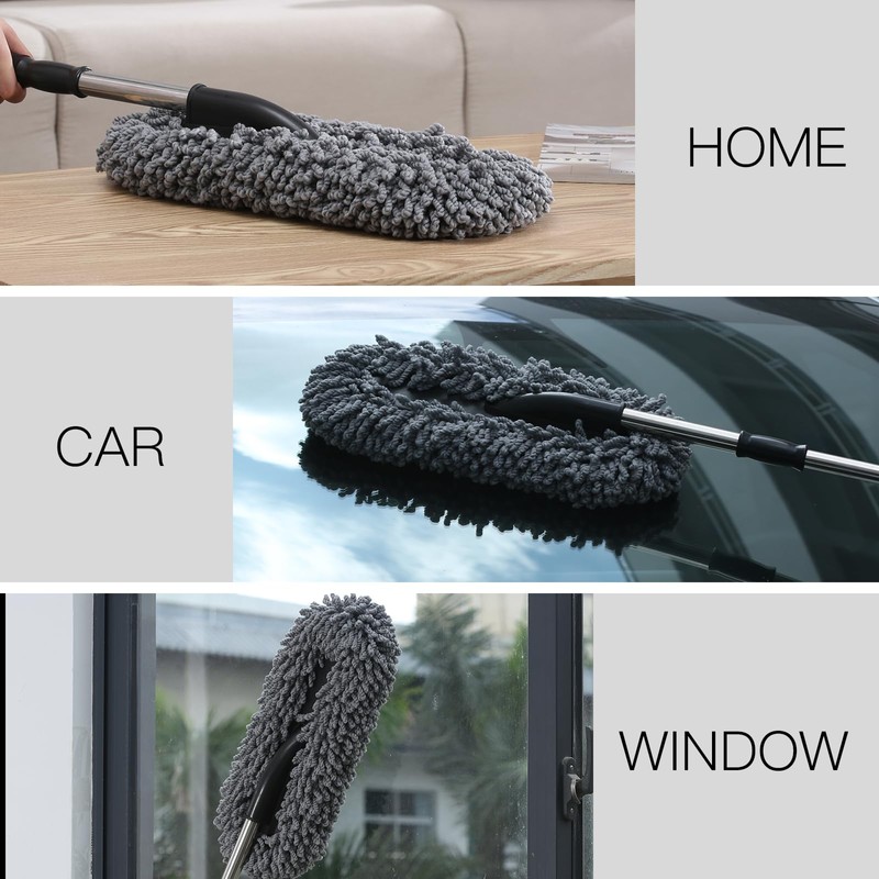 IPELY 3 Pack Large Microfiber Car Duster Exterior Scratch Free