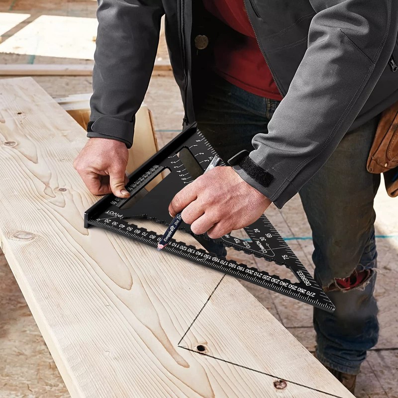 Beslands Rafter Square Metric 12 inch, Aluminum Carpenters Roofing Square,