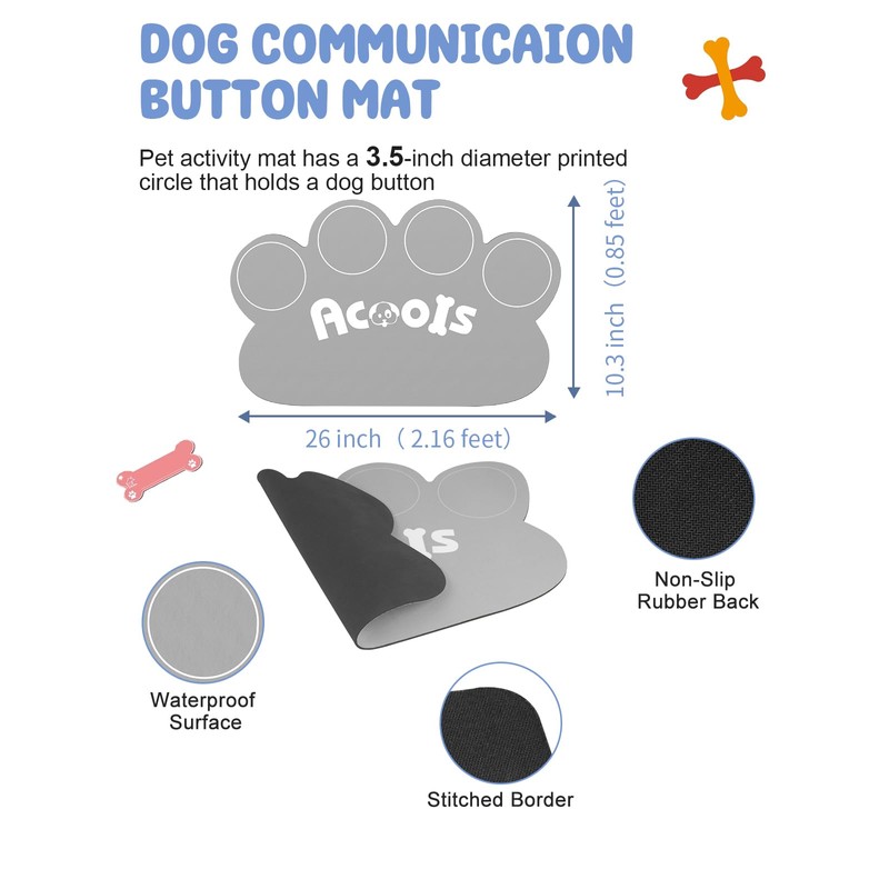 4 Pcs Dog Talking Button Set, Dog Buttons for Communication,