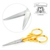 Stainless steel nail and cuticle scissors with golden handle