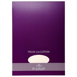 G. Lalo Paper Pad, 50 Sheets - A4, 125gsm, Pure Cotton Vellum, Smooth & Grain Free, PEFC Certified - Cream