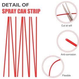 (100 Pack) spray can straws, Replacement Spray Can Extension Straw,Red Plastic Extension Straws,9.84Inches
