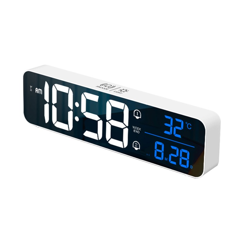 LED Digital Alarm Clock for Bedroom Electronic Clock with Thermometer