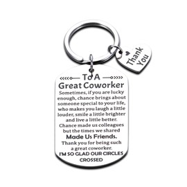 Coworker Leaving Gifts for Women Men Retirement Gifts for Women Coworker Keychain Boss Day Employee Appreciation Thank You Gift Coworker Going Away Good Bye Birthday Gifts Work Bestie Friend Christmas