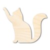 Unfinished Wood Reaching Cat Shape Cat Craft up to 46"