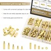 180 Pieces M4 Male Female Hex Brass Standoffs Spacers Screws