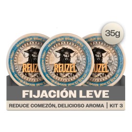 Kit 3 Bálsamo Para Barba Wood & Spice Gruesa/humectada 35g