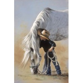 Little Whispers Lesley Harrison Western Horses Children Girls Print 13x17