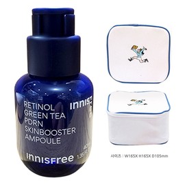 Innisfree Retinol PDRN Ampoule 40ml+Play Green Cosmetic Pouch (Blue) / 이니스프리 레티놀 PDRN 앰플 40ml+플레이그린 화장품 파우치 (블루)