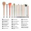 Set de brochas Docolor DO-N1718 de maquillaje coloridas 17 piezas