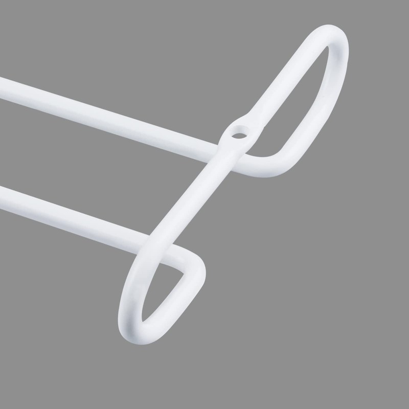 eastbao White 4 Wine Glass Rack Under Cabinet Shelf Glasses
