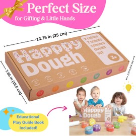 Happpy Dough by Creative Makers - 2lbs Modeling Sensory Dough, Play Dough Gift Set, Non-Toxic, Infused with Essential Oils & Premium Grade Scents (5.3oz Each), Designed in California (Ages 3+)