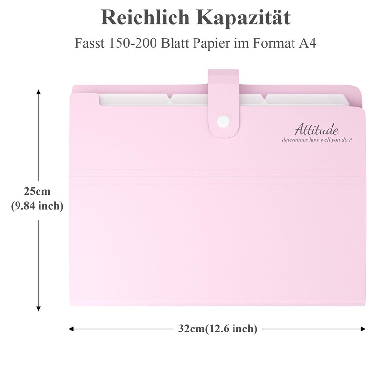 Smarpau Expanding File A4, 12 Compartments, Expandable File Folder, A4