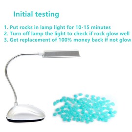 9.7Lbs 2000Pcs Glow in The Dark Stones Garden Pebbles Rocks Indoor Outdoor Decor Luminous Stone for Walkways Driveway Yard Grass Fish Tank Large Bag