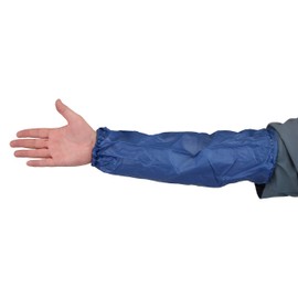 West Chester UVB-8HS Vinyl Arm Sleeve [Pack of 12] - 16.625 in, Blue Forearm Coverage with Elastics on Both Ends