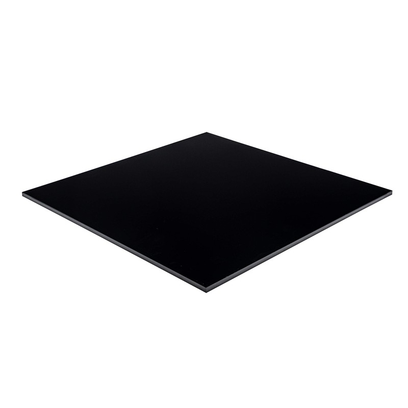 Black Plexiglass Sheet - 1/4" Thick Cast (24" x 24")