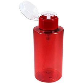 Beauticom. 10oz PANA Red Push-Down Dispenser Bottle - 1 Bottle - Empty Refillable Pump Bottle for Nail Polish Remover Liquid