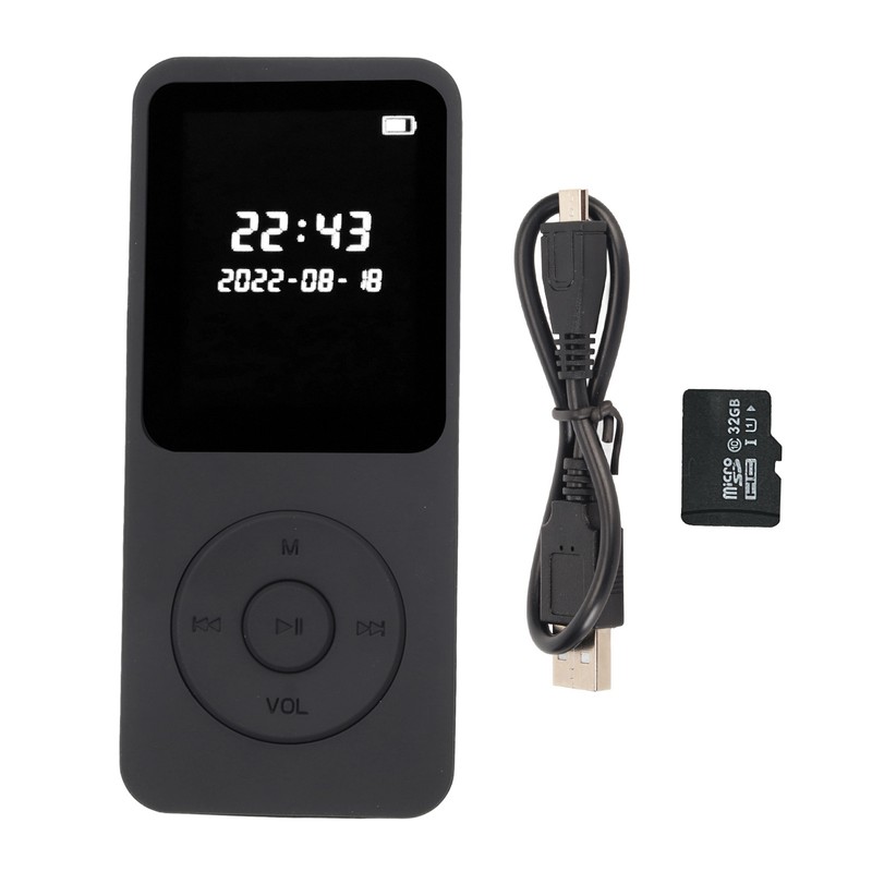 MP3 MP4 Player Bluetooth 5.0 Ultra Thin Digital LCD 1.77