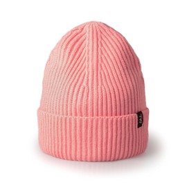 CHOK.LIDS Ribbed Fisherman Beanie Slouchy Knit Skull Cap Warm Stocking Hats Men Women Striped Winter Beanie Hat Cuffed (Pink Salt)