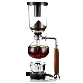 TAMUME Rustic 5 Cup Wooden Handle Siphon