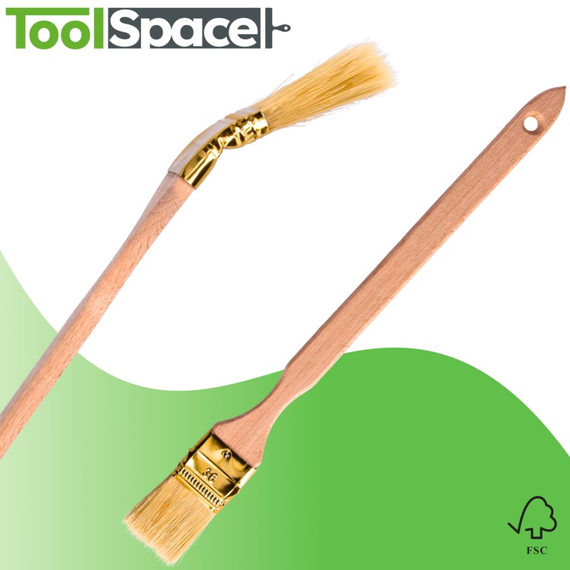 ToolSpace Curved Calorie Binding Brush, Radiator Brush, Width 36 mm,